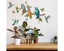Watercolour Flying Birds on The Tree Branches